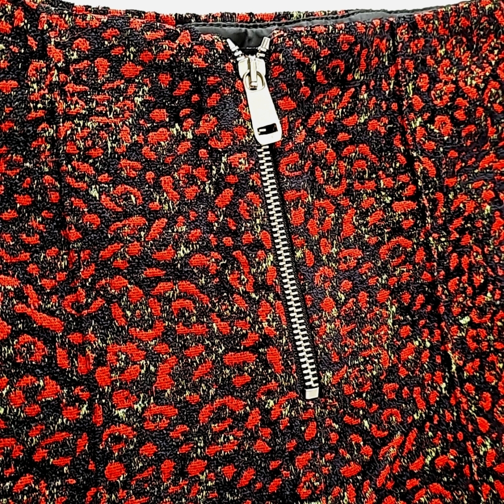 Zara Basic Red / Black Flat Panel Jacquard Dressy… - image 6